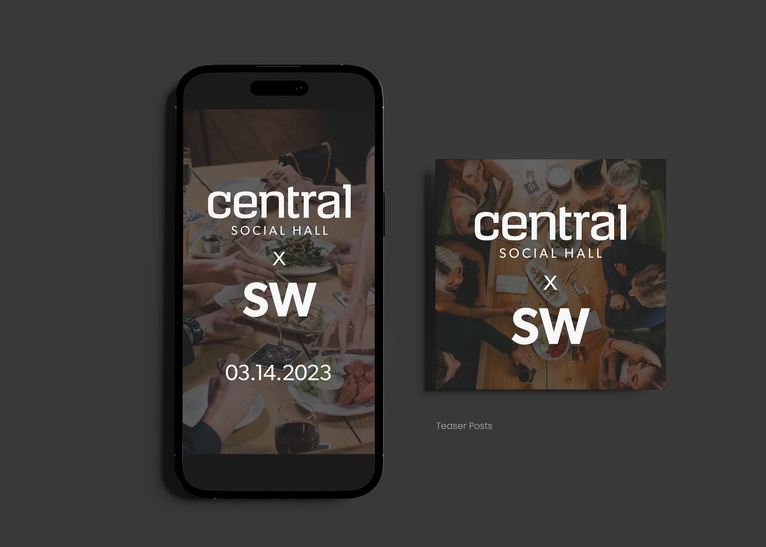 Central Social Hall Social Media Teaser Posts