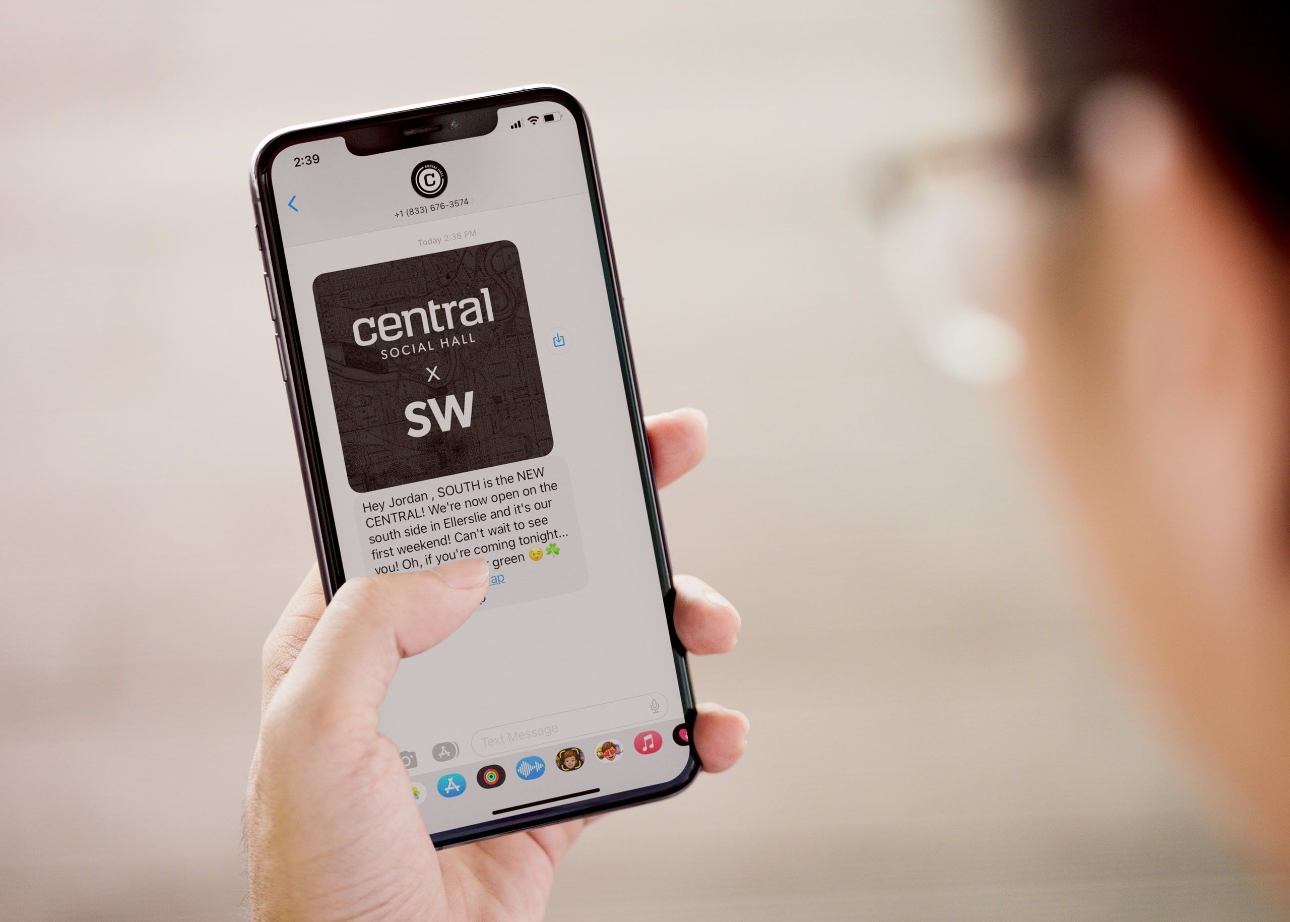 Central Social Hall Text Marketing